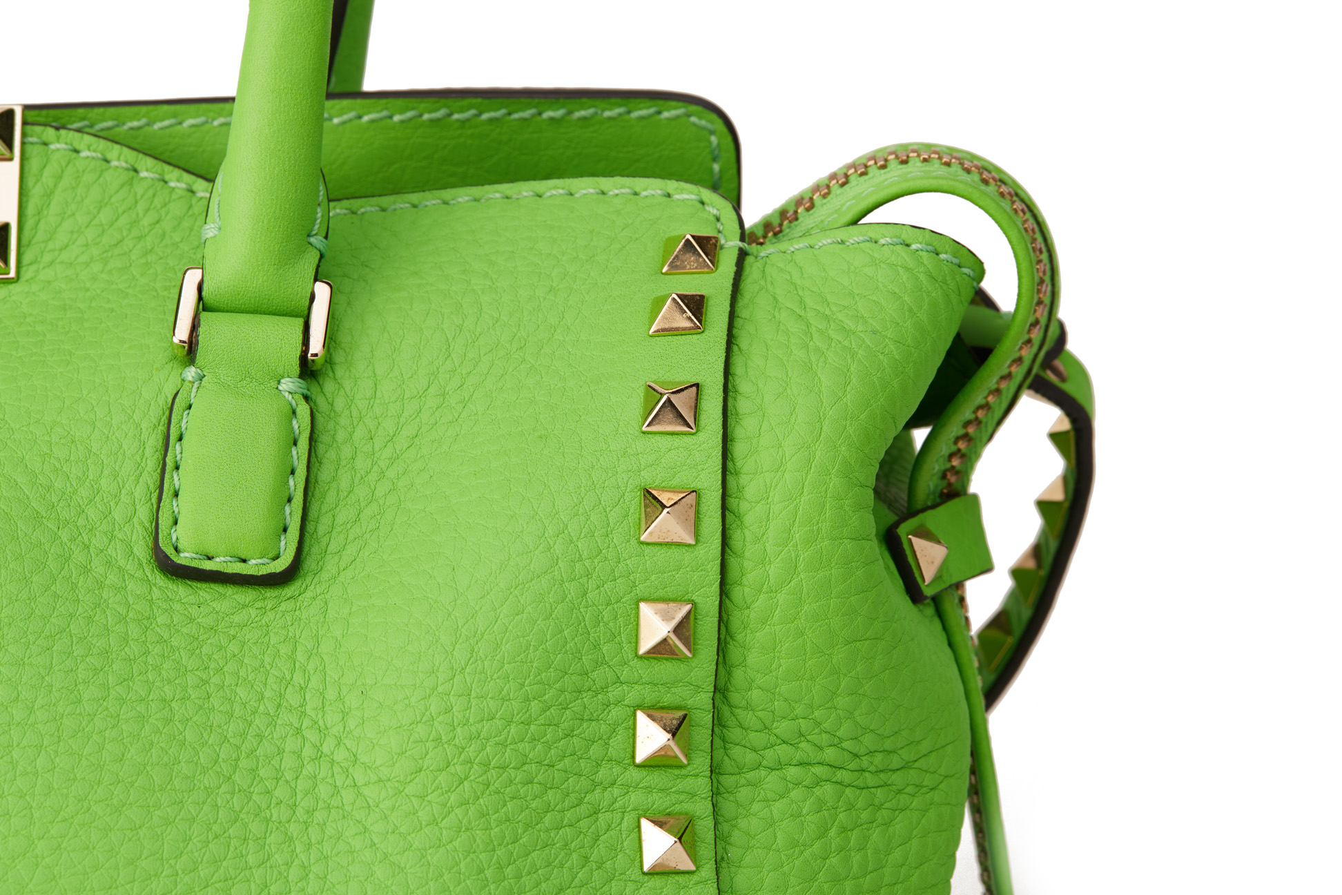 A VALENTINO GARAVANI NEON GREEN HANDBAG - Image 4 of 6