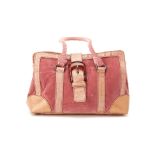 A MIU MIU PINK & BEIGE HANDBAG