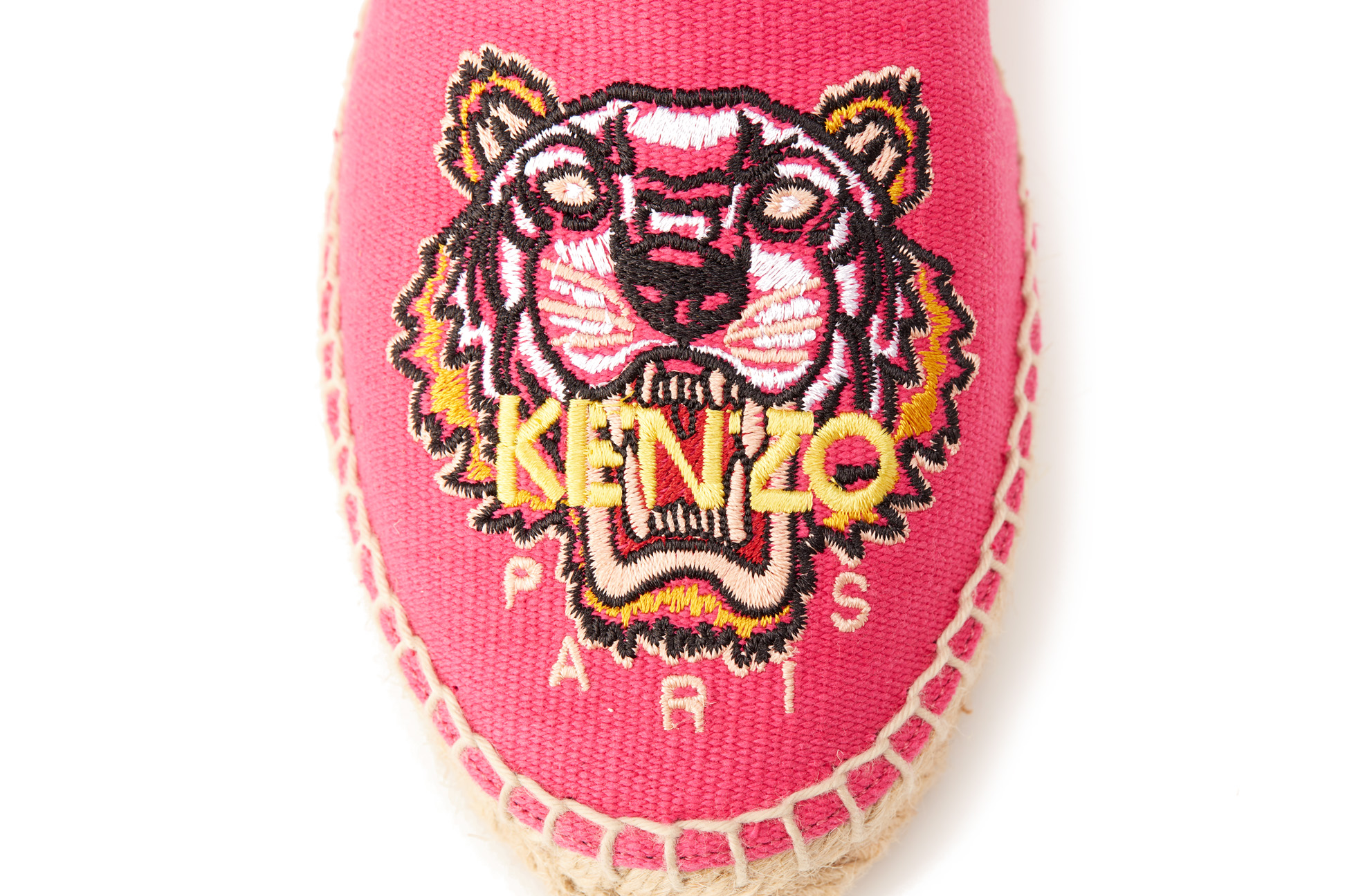 A PAIR OF KENZO TIGER EMBROIDERED FUCHSIA ESPADRILLES EU 36 - Image 3 of 4