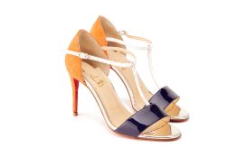 A PAIR OF CHRISTIAN LOUBOUTIN SANDAL HEELS EU 36