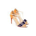 A PAIR OF CHRISTIAN LOUBOUTIN SANDAL HEELS EU 36