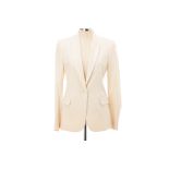 A TAMARA MELLON CREAM WOOL BLAZER