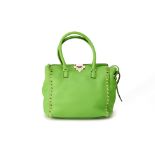 A VALENTINO GARAVANI NEON GREEN HANDBAG