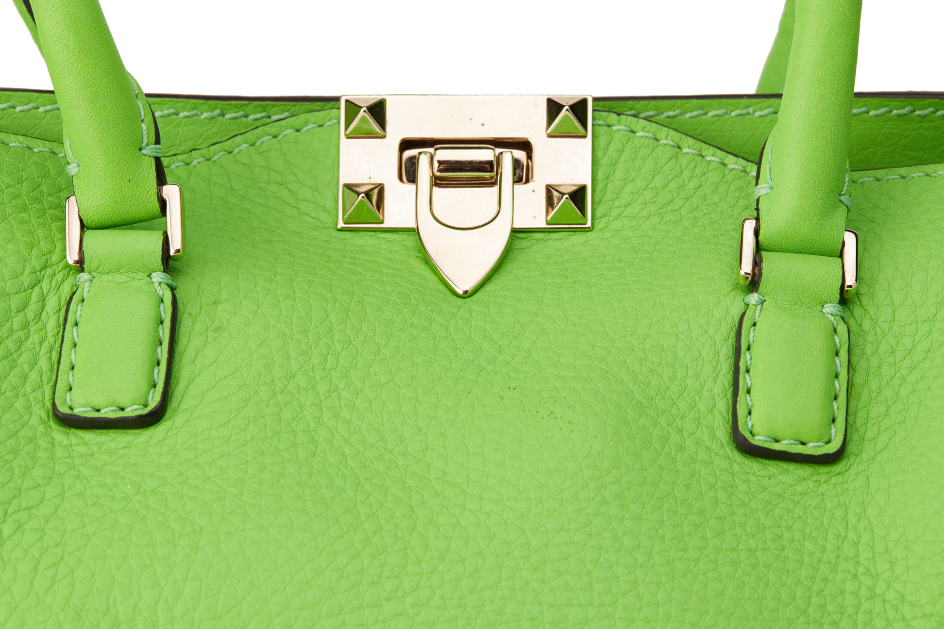 A VALENTINO GARAVANI NEON GREEN HANDBAG - Image 5 of 6