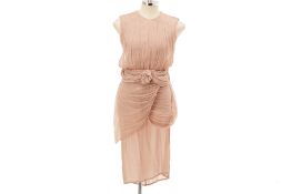 A VIONNET BEIGE COCKTAIL DRESS