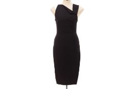 A ROLAND MOURET BLACK BODYCON DRESS