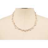 A TIFFANY & CO MULTI-STRAND SILVER TORSADE NECKLACE