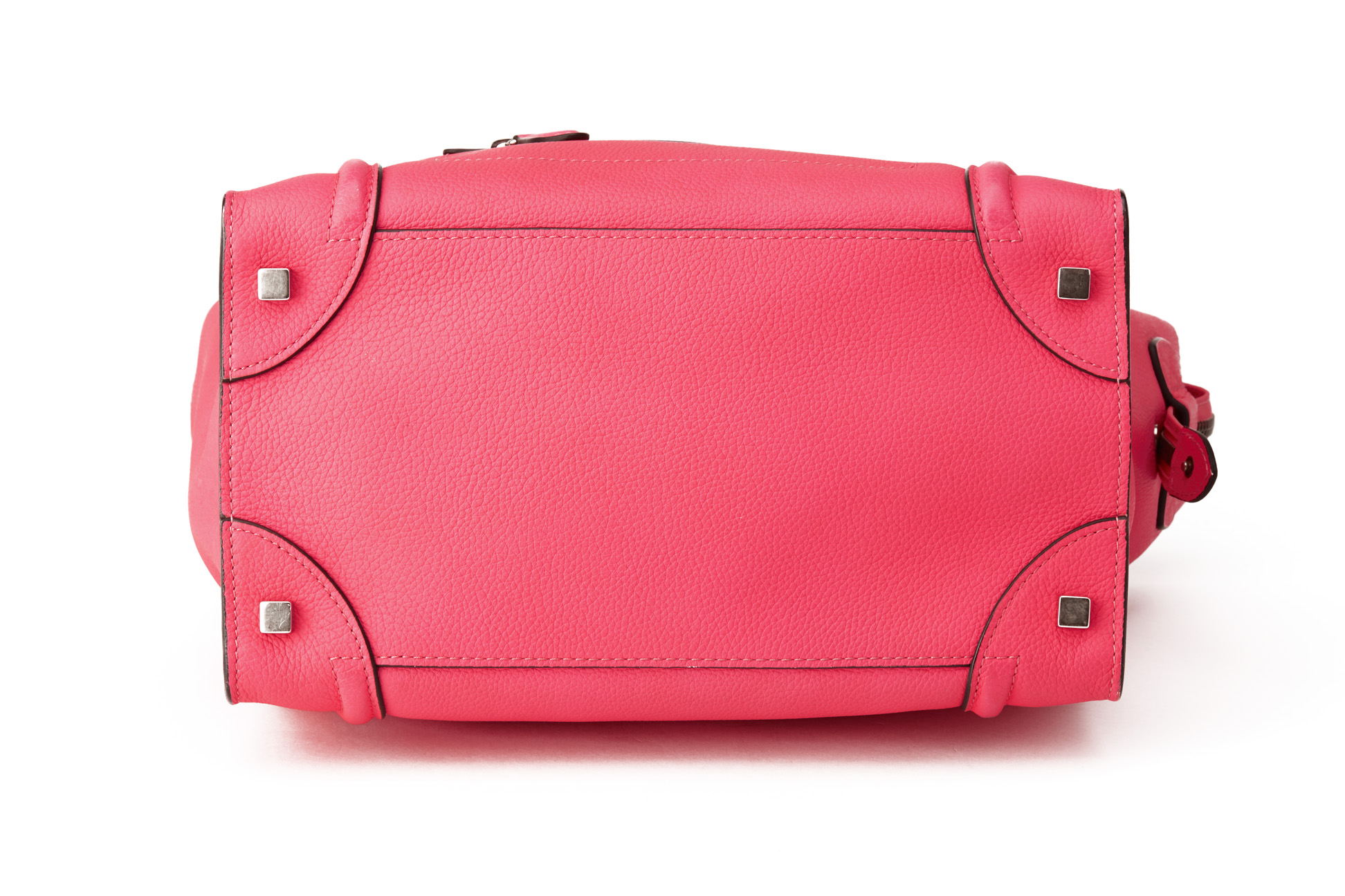 A CELINE 'MINI LUGGAGE' NEON PINK HANDBAG - Image 6 of 8