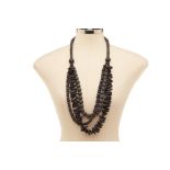 A BLACK STONE NECKLACE