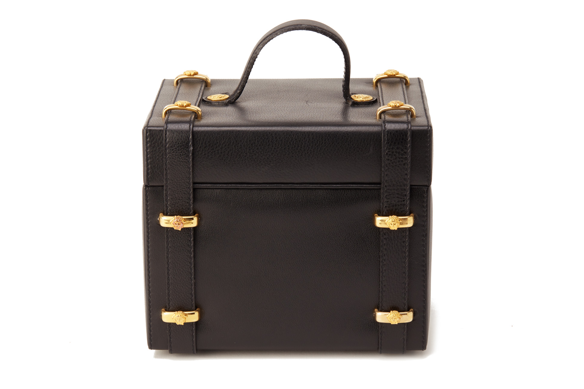 A GIANNI VERSACE BLACK LEATHER VANITY CASE - Image 4 of 6