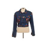 A DOLCE & GABBANA JEWEL EMBELLISHED DENIM JACKET