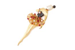 A KARL LAGERFELD NOVELTY BALLERINA BROOCH