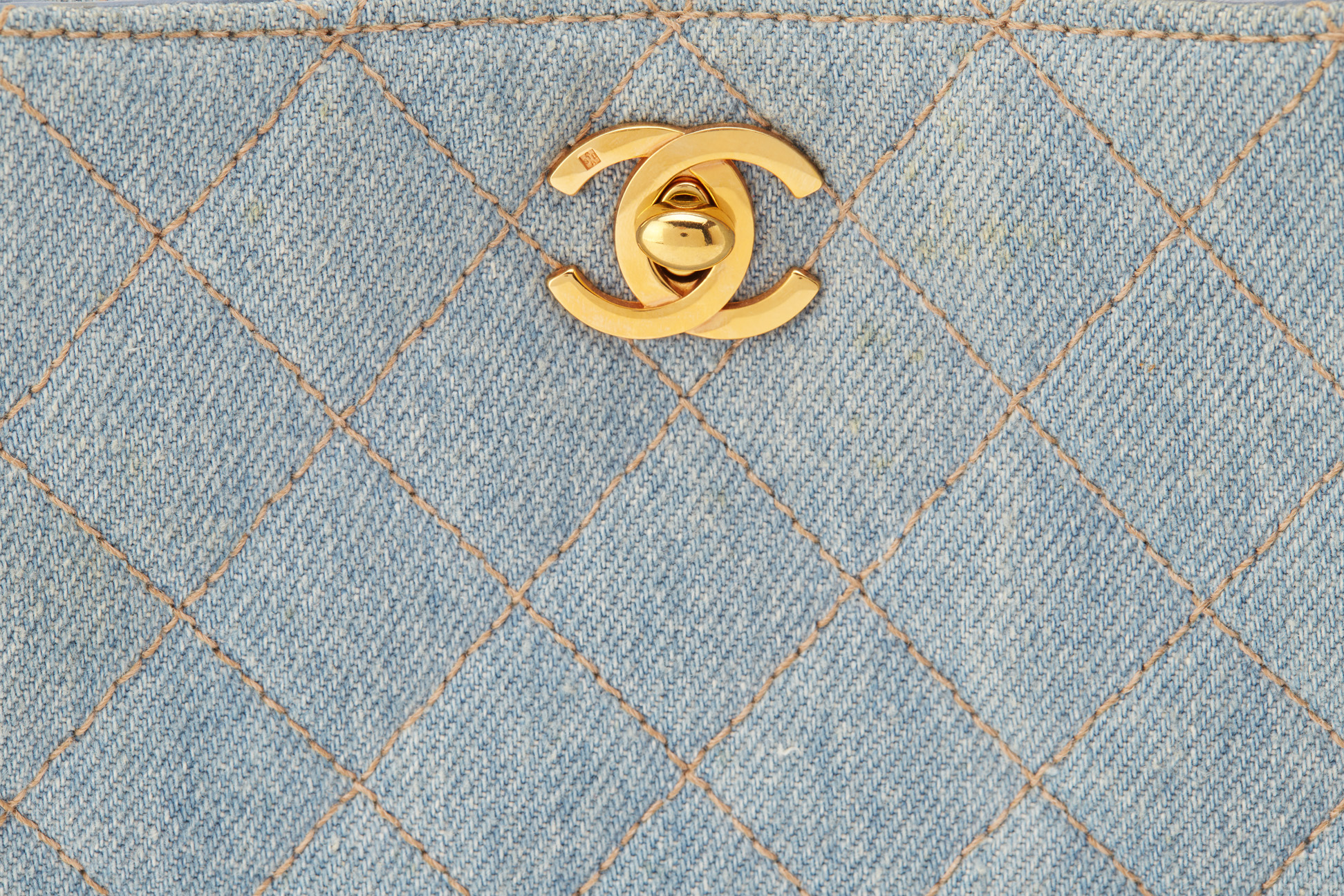 A CHANEL MINI TURN-LOCK DENIM BAG - Image 2 of 6