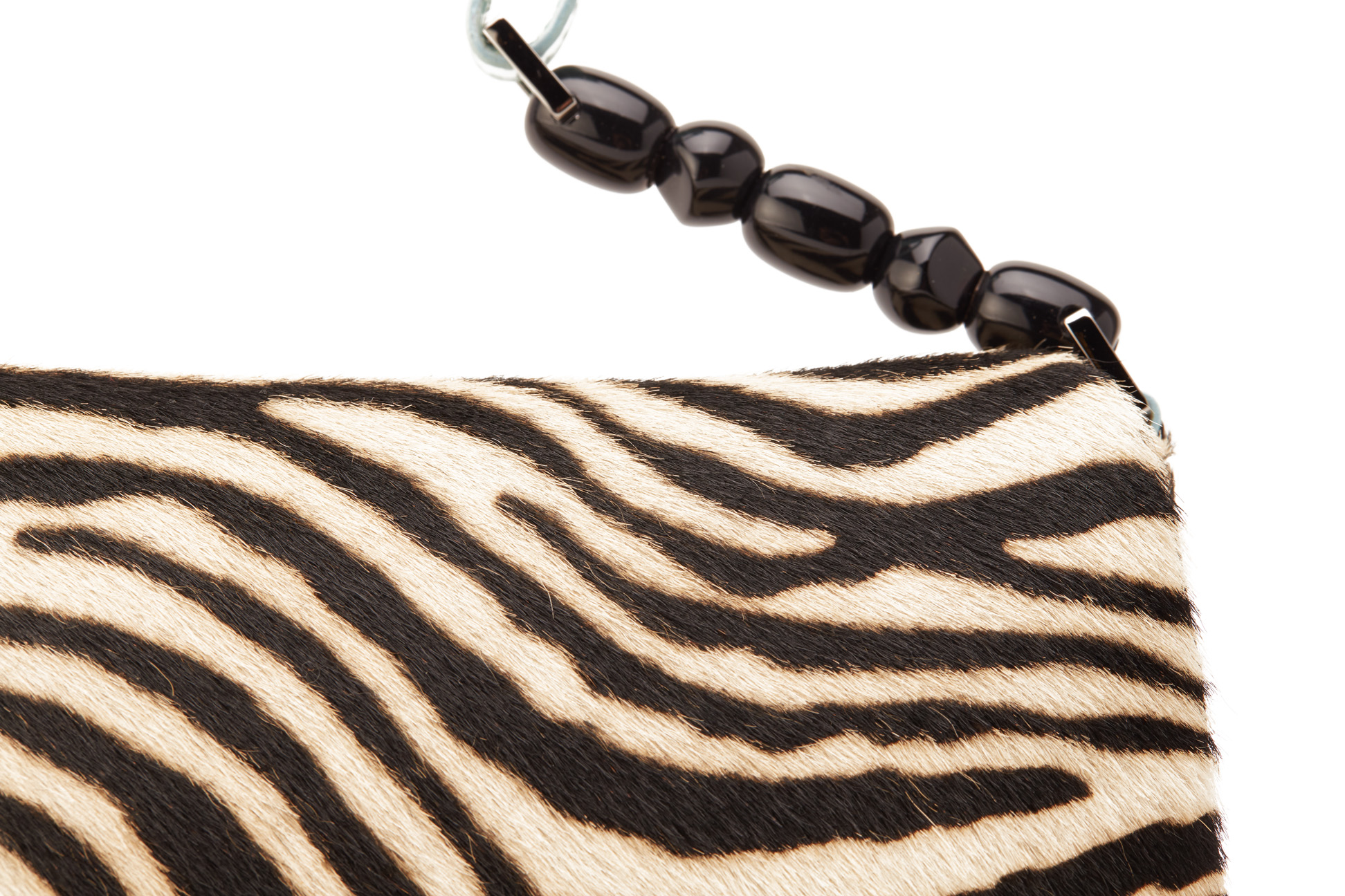 A CHRISTIAN DIOR ZEBRA PRINT PONY HAIR SHOULDER BAG - Image 3 of 6