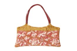 A JAMIN PUECH PINK EMBROIDERED HANDBAG