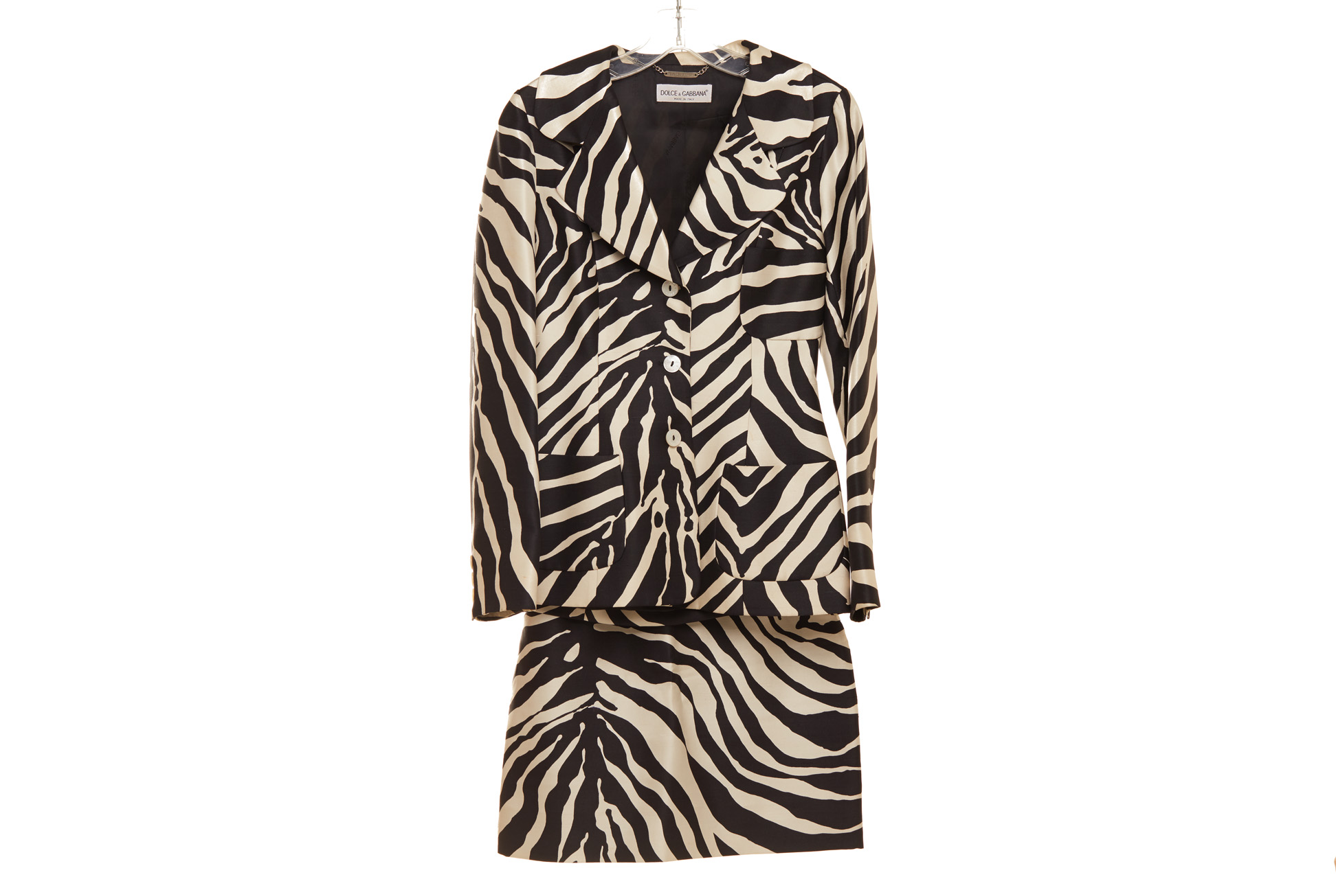 A DOLCE & GABBANA ZEBRA PRINT SILK SKIRT SUIT - Image 2 of 3