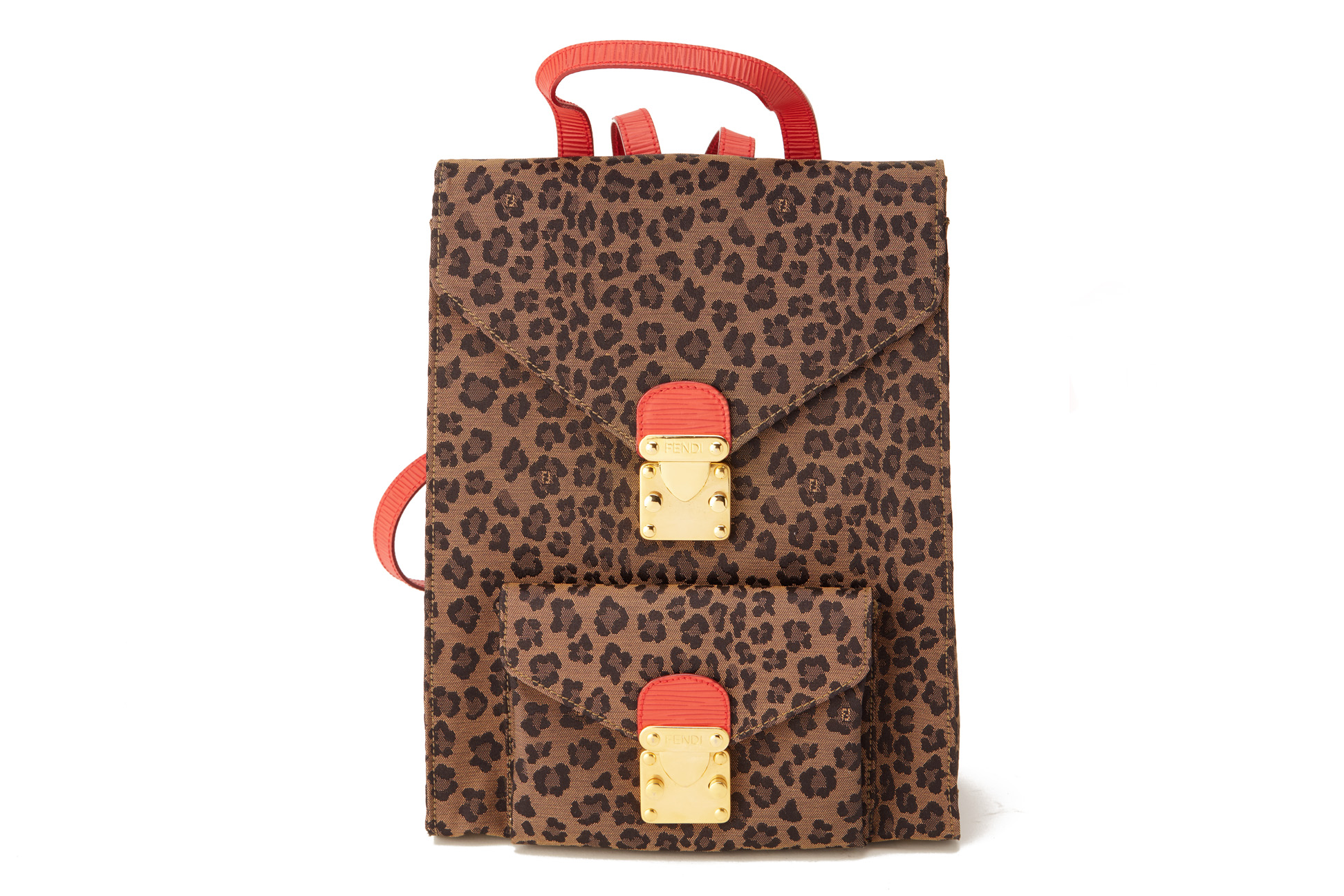 A FENDI LEOPARD PRINT BACKPACK