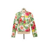 AN ESCADA SPORT TROPICAL PRINT BIKER JACKET