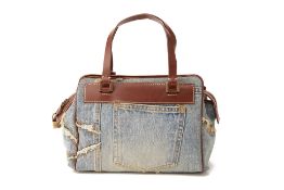 A DOLCE & GABBANA SMALL DENIM HANDBAG