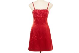 A MAX MARA PIANOFORTE RED SEQUIN DRESS