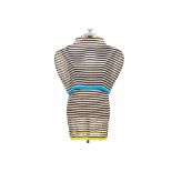 AN ISSEY MIYAKE BLACK & WHITE STRIPED PONCHO DRESS