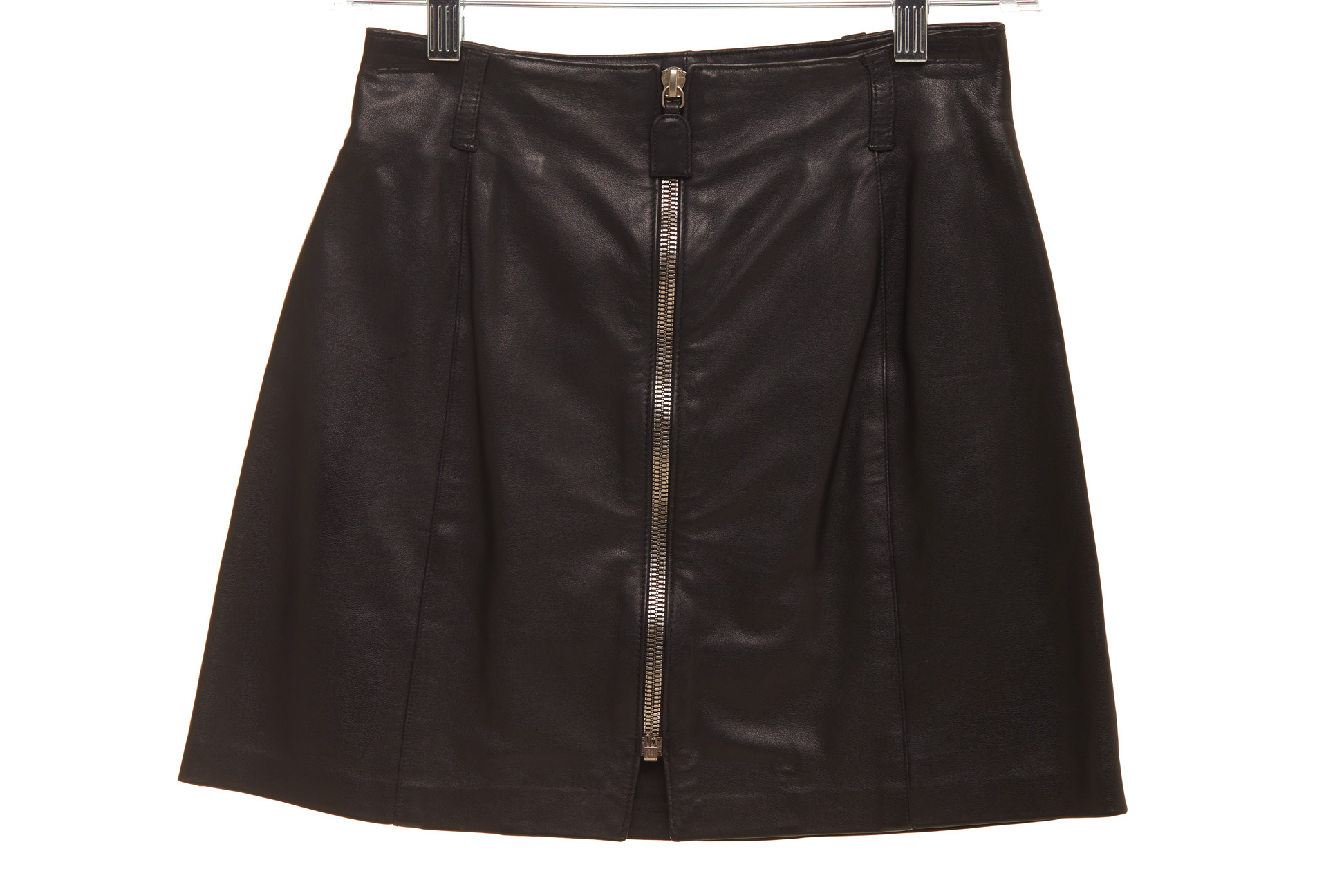 A PRADA LEATHER AND NYLON TWO PIECE VEST AND SKIRT - Image 2 of 4