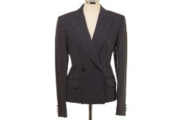 A MAX MARA DARK GREY WOOL BLAZER