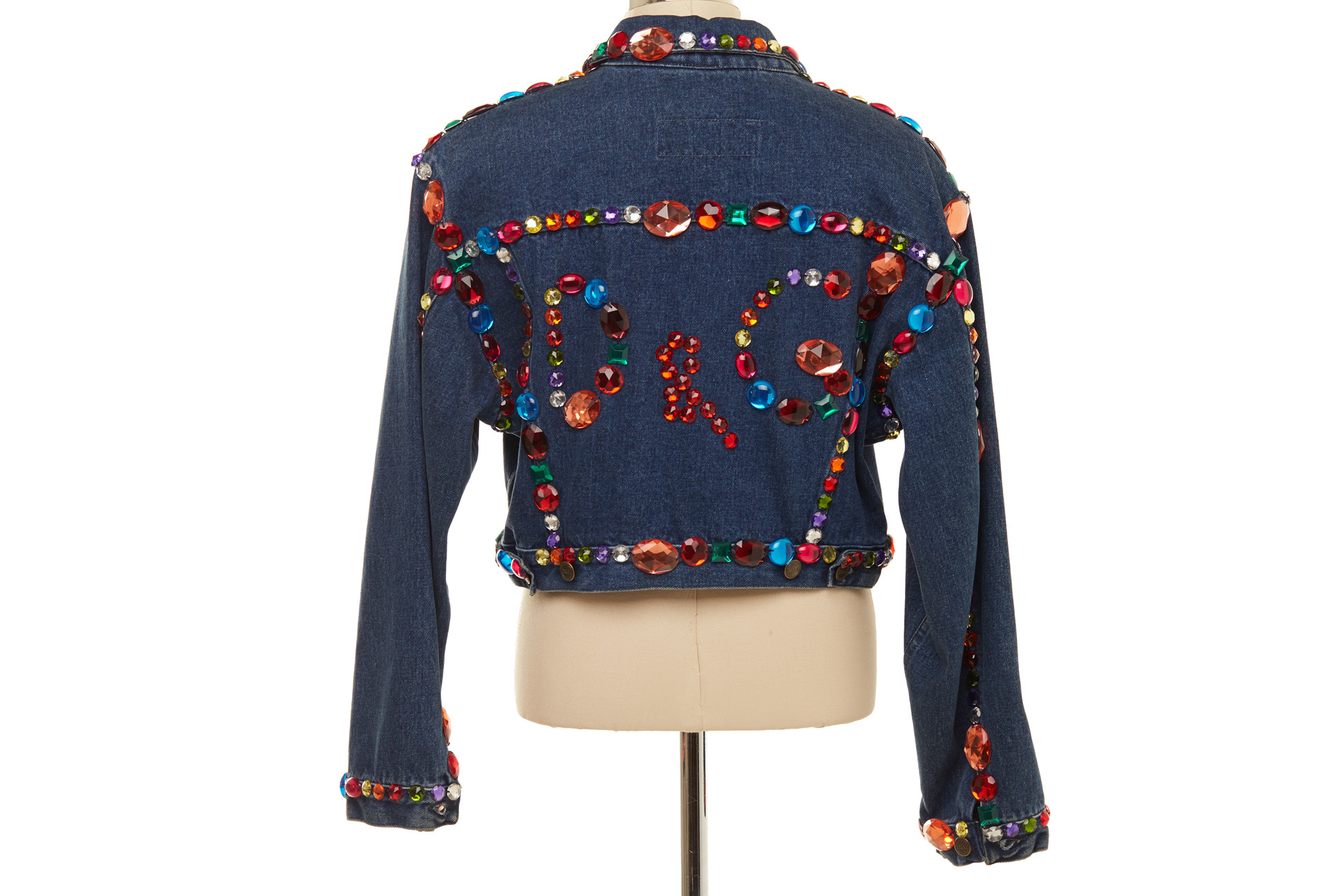 A DOLCE & GABBANA JEWEL EMBELLISHED DENIM JACKET - Image 2 of 3