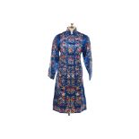 A GOLDEN DRAGON BLUE FORAL EMBROIDERED JACKET