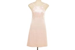 A MAX MARA 'PIANOFORTE' PINK SEQUIN DRESS