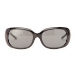 A PAIR OF CHANEL BLACK SUNGLASSES