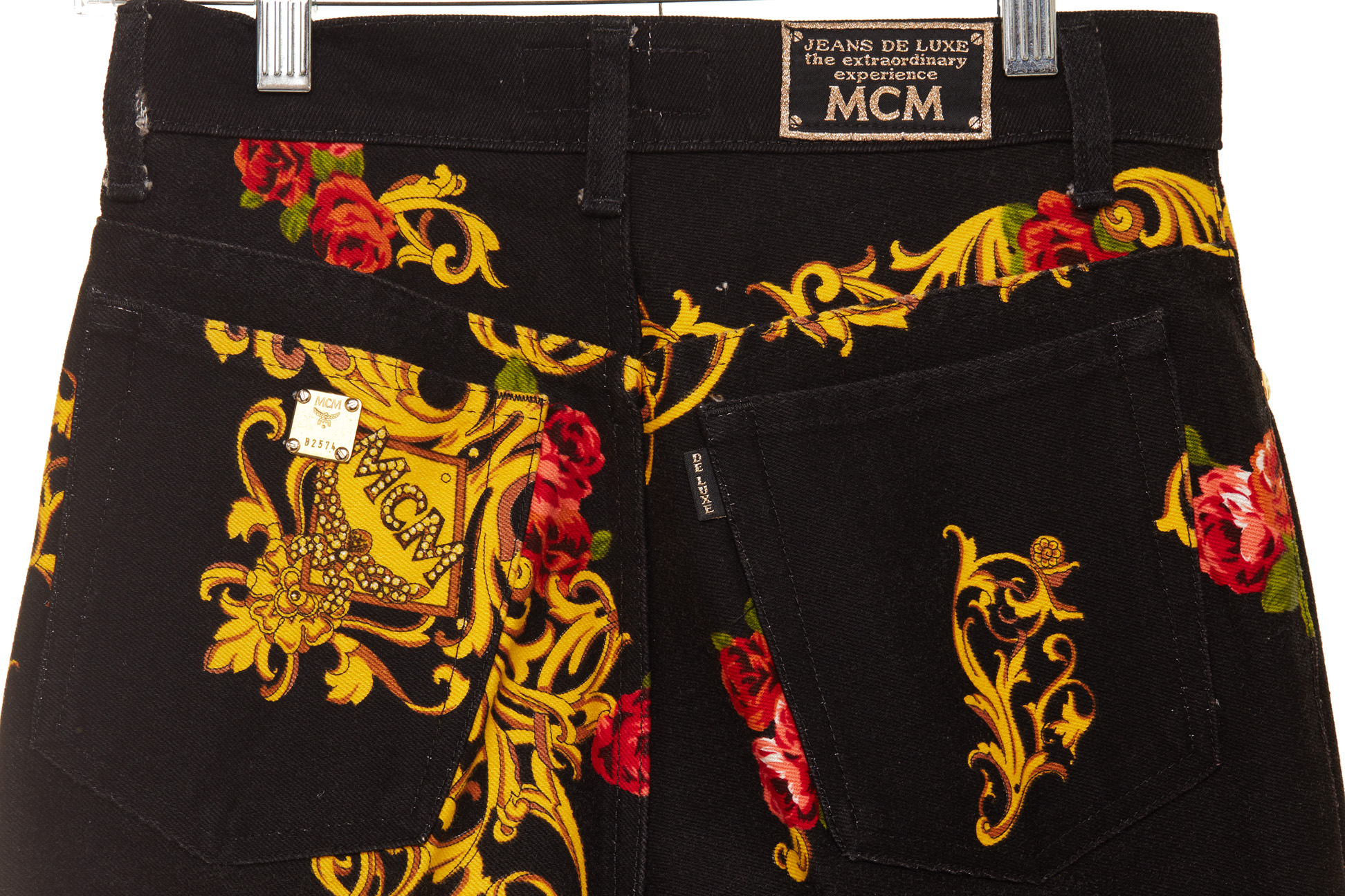 A PAIR OF MCM BAROQUE & FLORAL PRINTED JEANS - Image 3 of 3