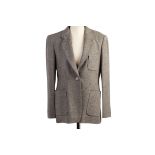 A MAX MARA GREY & BLACK TWEED BLAZER