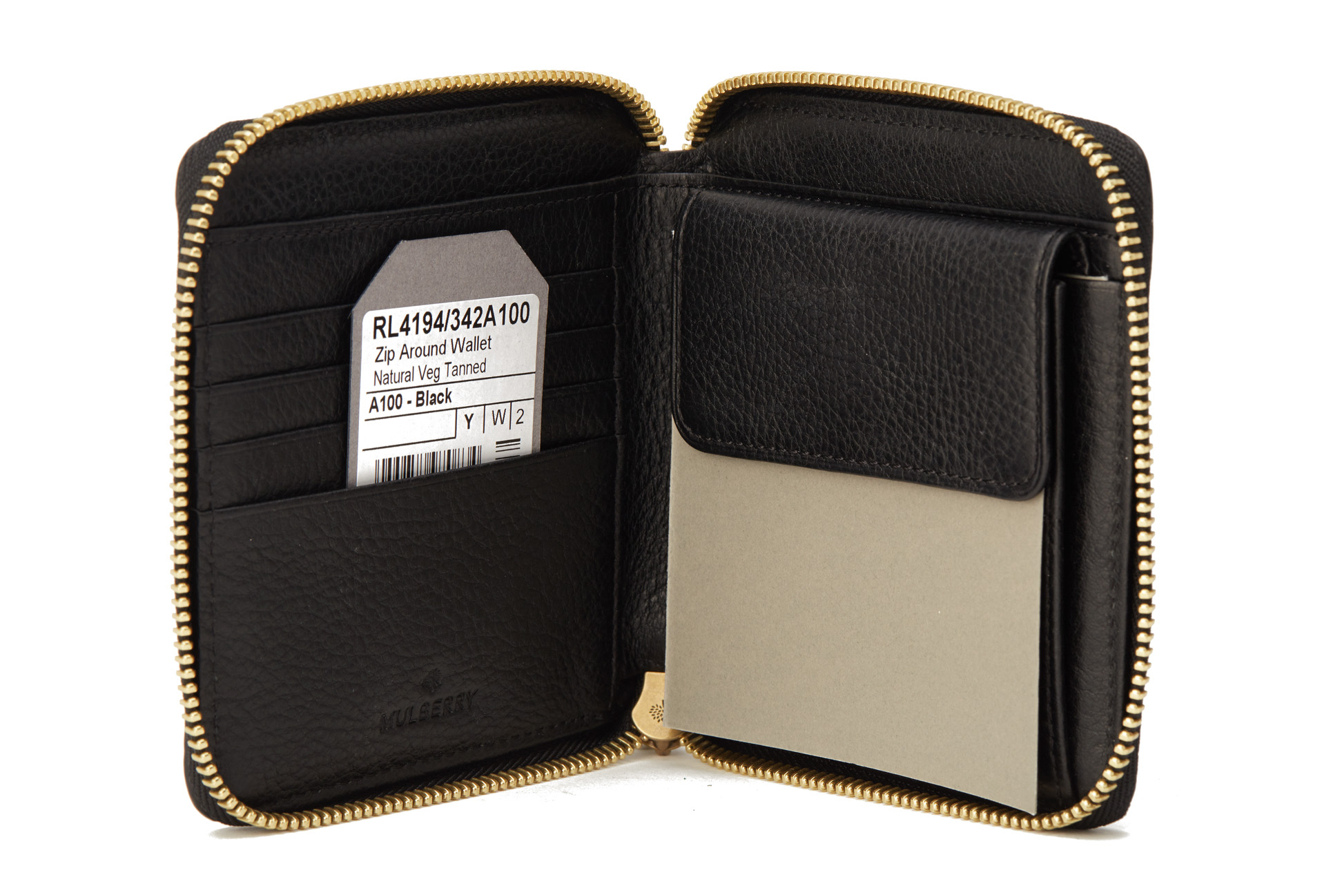 A MULBERRY BLACK ZIP AROUND WALLET - Image 2 of 3