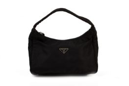 A PRADA TESSUTO BLACK NYLON BAGUETTE PURSE