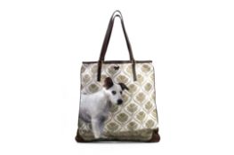 AN ANYA HINDMARCH CANVAS DOG TOTE BAG