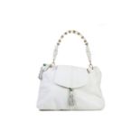 A SHANGHAI TANG WHITE LEATHER BAG