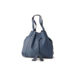 A MULBERRY BLUE MILLIE LEATHER TOTE BAG