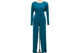 AN ISSEY MIYAKE 'PLEATS PLEASE' SHIRT AND TROUSERS SET