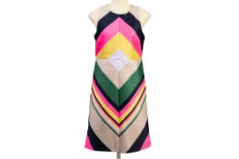 A J. CREW MULTICOLOURED A-LINE SLEEVELESS DRESS