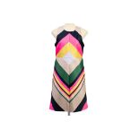 A J. CREW MULTICOLOURED A-LINE SLEEVELESS DRESS