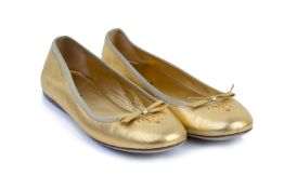 A PAIR OF PRADA CALZATURE DONNA BALLET FLATS EU36.5