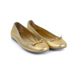 A PAIR OF PRADA CALZATURE DONNA BALLET FLATS EU36.5