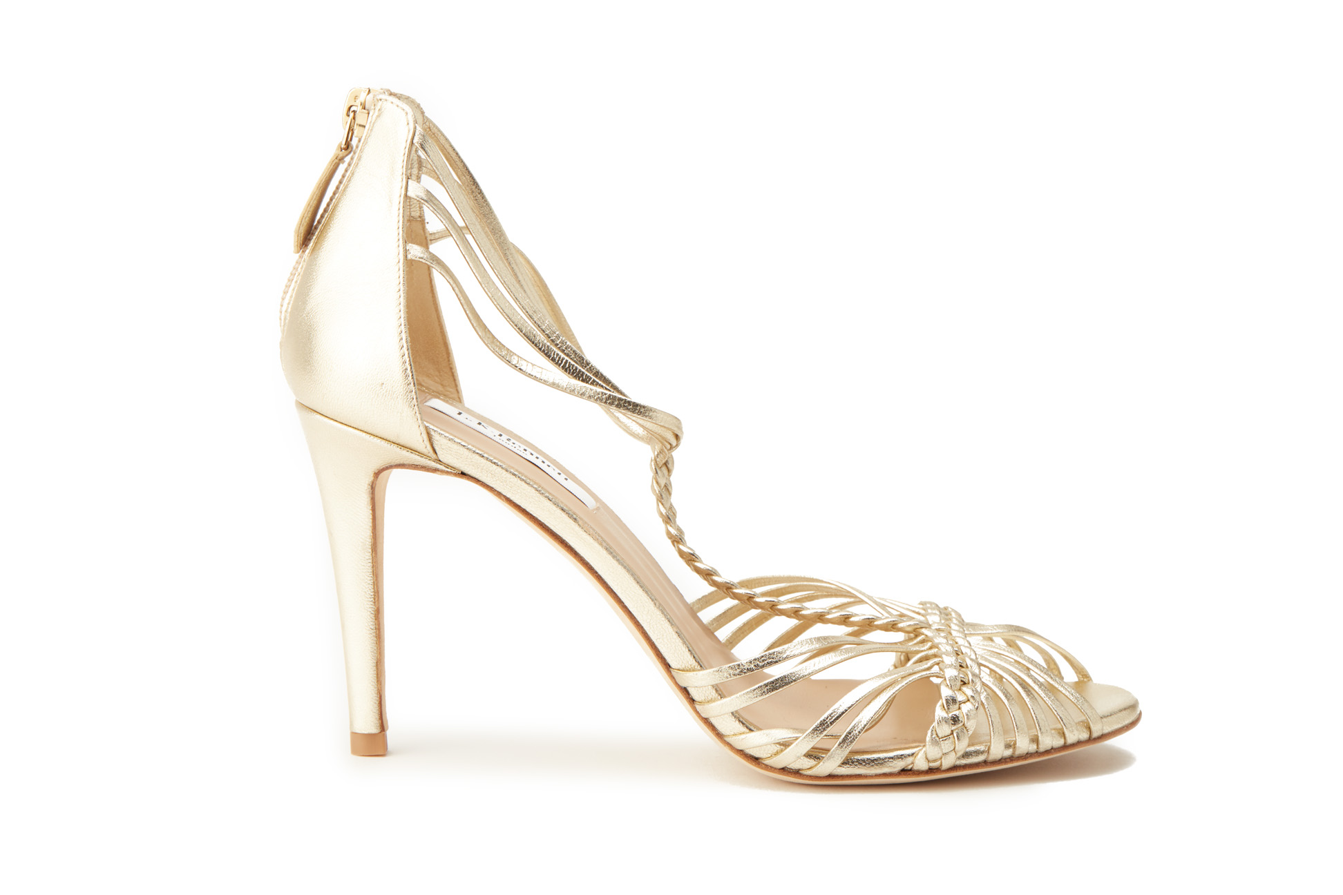 AN L.K.BENNETT 'DOROTHY' GOLD LEATHER SANDAL HEELS EU 40 - Image 2 of 5