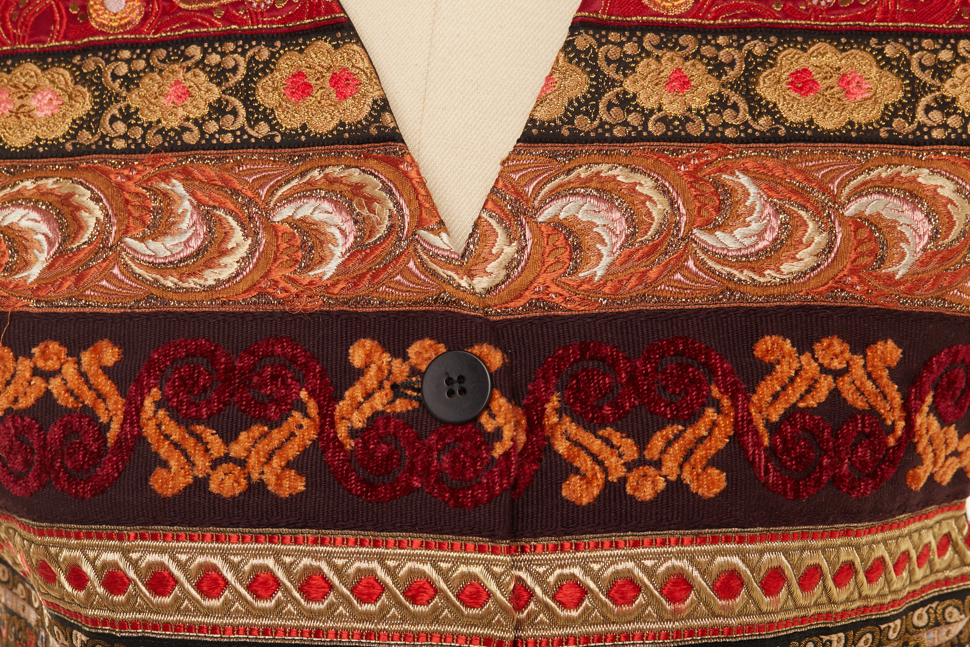 THREE ROMEO GIGLI CALLAGHAN BROWN EMBROIDERED WAISTCOATS - Image 7 of 8