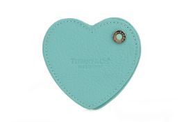 TIFFANY & CO. HEART-SHAPED LEATHER HANDBAG MIRROR