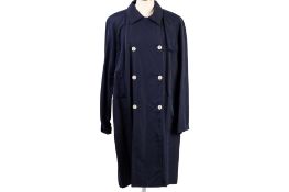 A LARGE NAVY OVERCOAT