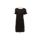 A MOSCHINO BLACK WOOL SHIFT DRESS