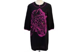 A JUICY COUTURE SILK SNOW LEOPARD DRESS