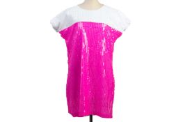 AN ULTRA CHIC TWO-TONE SEQUIN DRESS